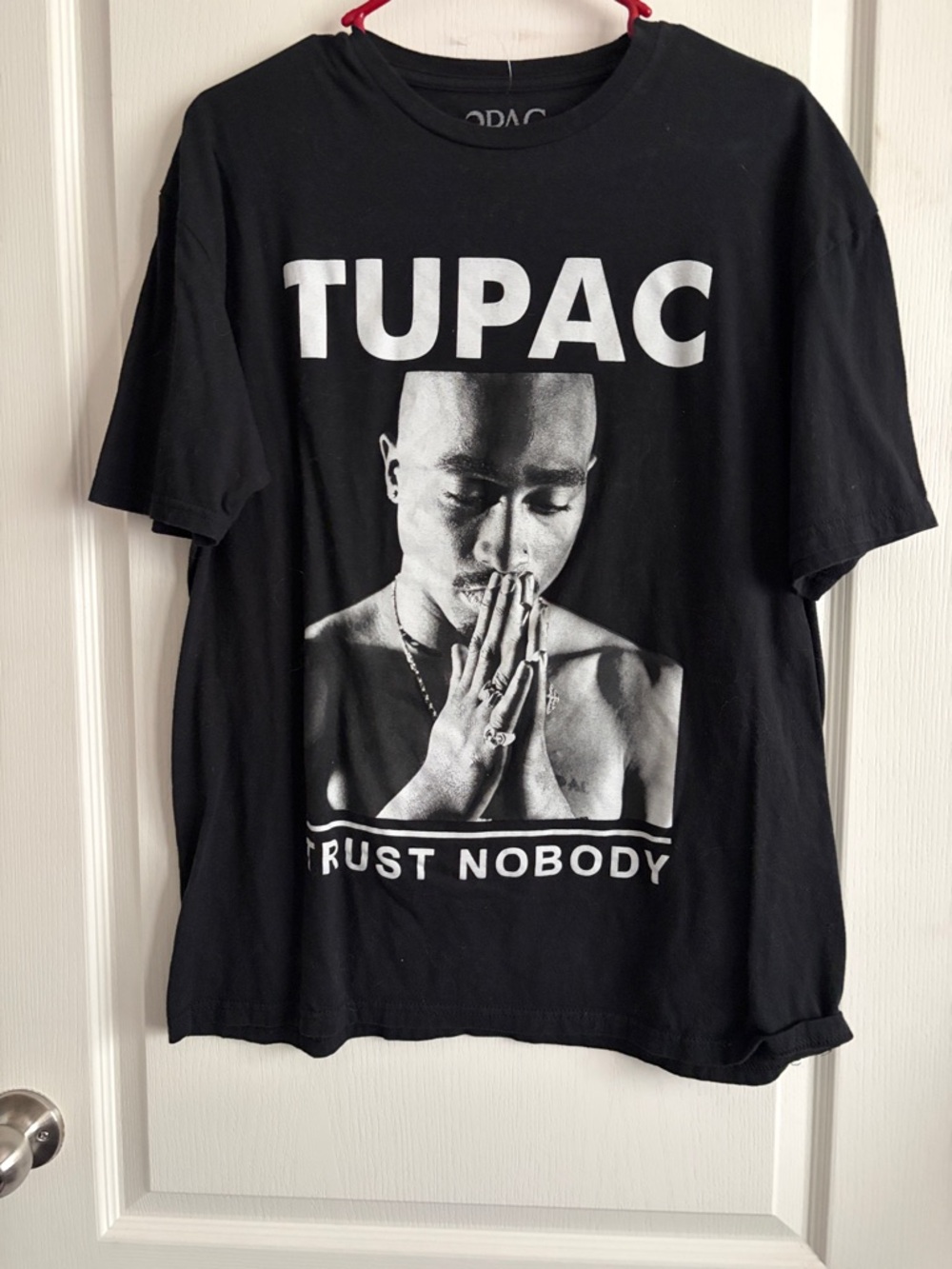Black Short Sleeve Graphic Tee - Tupac Trust Nobody